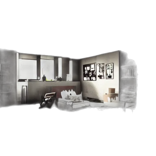 furniture, 3d render, photorealistic, concept art transparent PNG cut-out