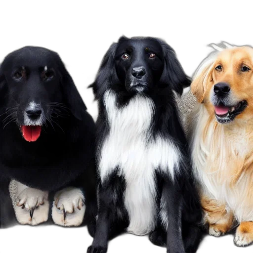 animal, two, dog, black transparent PNG cut-out
