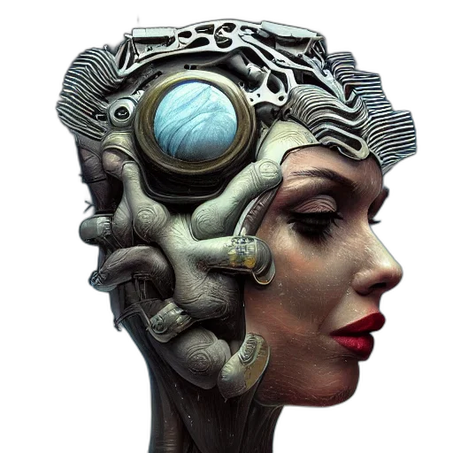 robot, mask, face, crown transparent PNG cut-out
