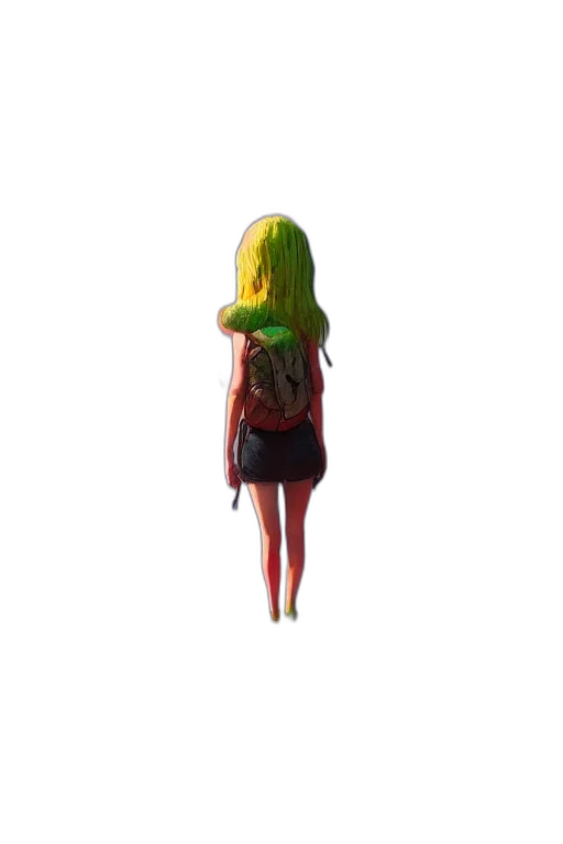 dress, hair, creature, mask transparent PNG cut-out