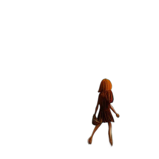 dress, hair, robot, creature transparent PNG cut-out