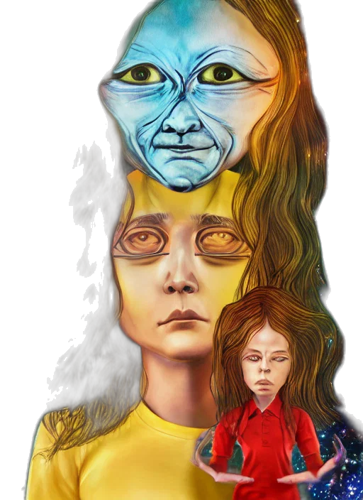 face, mask, fantasy art, concept art transparent PNG cut-out
