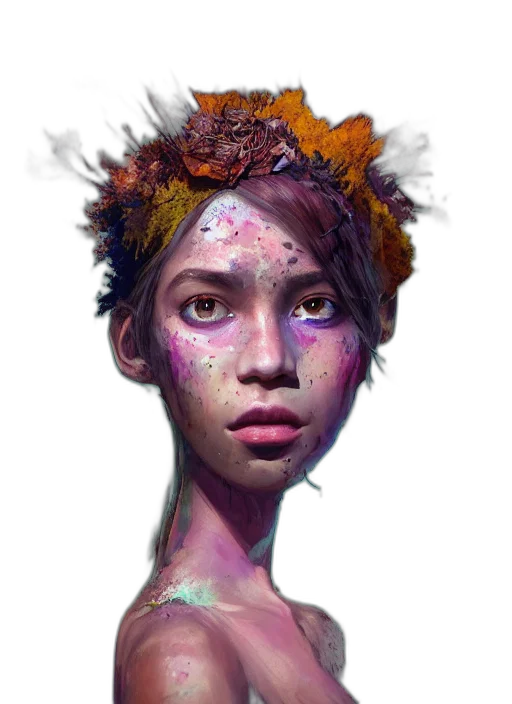 crown, face, mask, creature transparent PNG cut-out