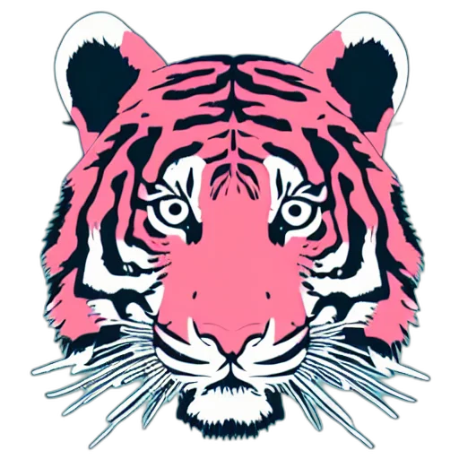 animal, staff, face, vaporwave transparent PNG cut-out