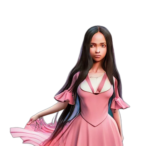 dress, concept art, fantasy art, 3d render transparent PNG cut-out