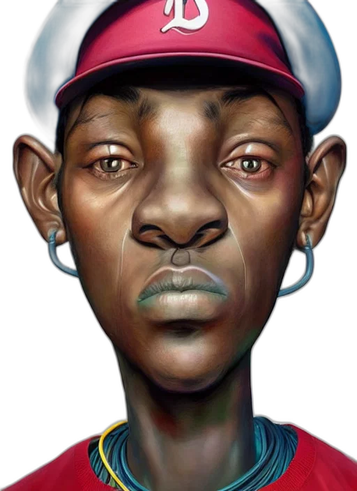 face, hat, concept art, photorealistic transparent PNG cut-out
