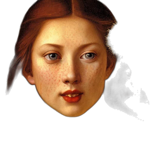 face, mask, crown, hair transparent PNG cut-out