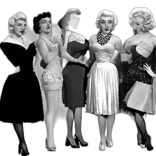 dress, cartoon, concept art, monochrome transparent PNG cut-out