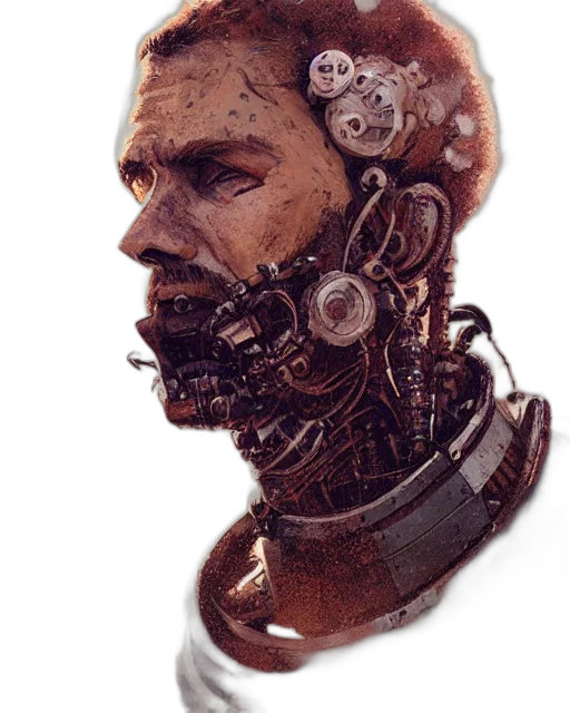 robot, face, mask, staff transparent PNG cut-out