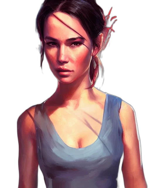 face, dress, dragon, staff transparent PNG cut-out