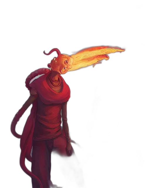 staff, dragon, creature, mask transparent PNG cut-out