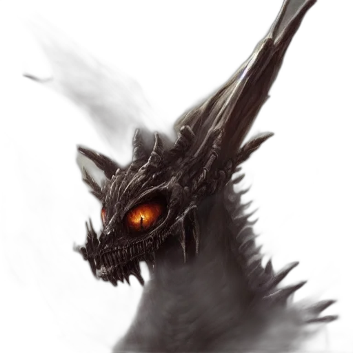 dragon, creature, mask, staff transparent PNG cut-out