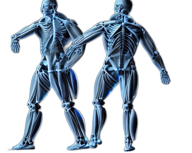 robot, concept art, 3d render, nanomachines transparent PNG cut-out