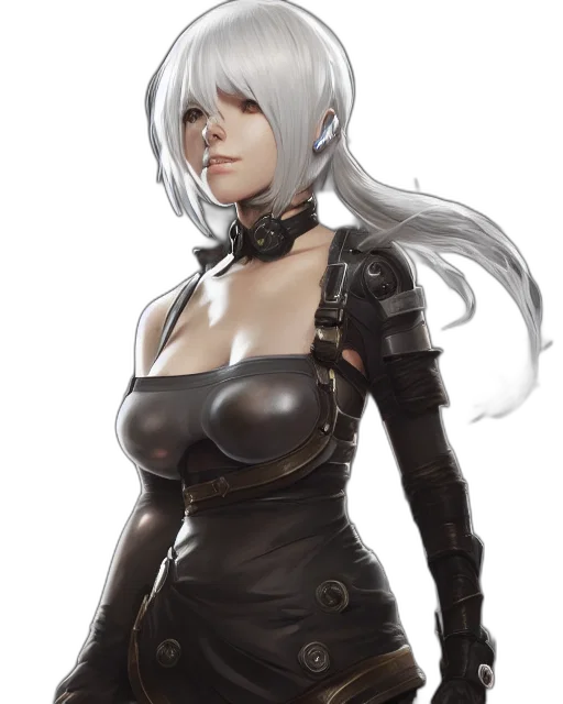 dress, jacket, staff, weapon transparent PNG cut-out