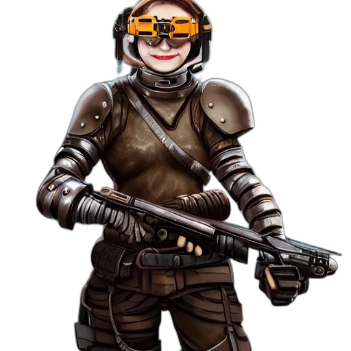 robot, weapon, mask, staff transparent PNG cut-out