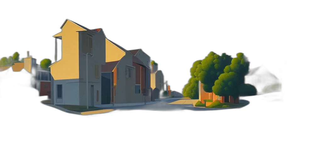 building, 3d render, concept art, photorealistic transparent PNG cut-out