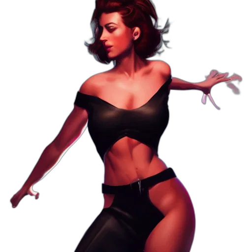 dress, concept art, comic book art, fantasy art transparent PNG cut-out