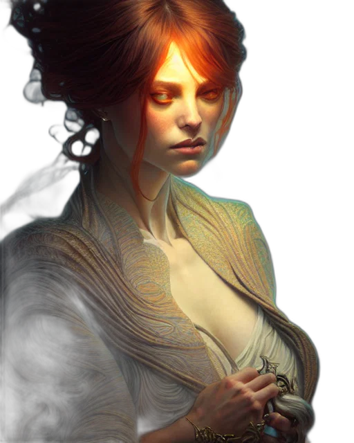 dress, face, fantasy art, concept art transparent PNG cut-out