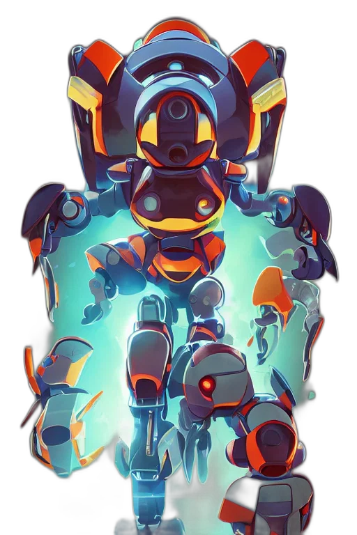 robot, jacket, weapon, concept art transparent PNG cut-out