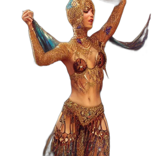 jewelry, mask, staff, dress transparent PNG cut-out