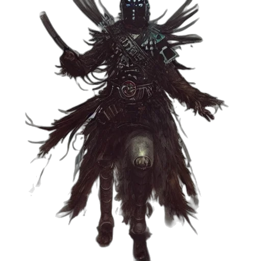 mask, staff, creature, sword transparent PNG cut-out