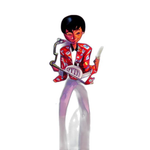 robot, jewelry, staff, weapon transparent PNG cut-out