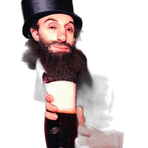 hat, staff, bottle, face transparent PNG cut-out