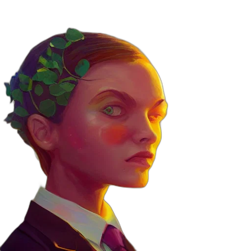 crown, face, robot, creature transparent PNG cut-out