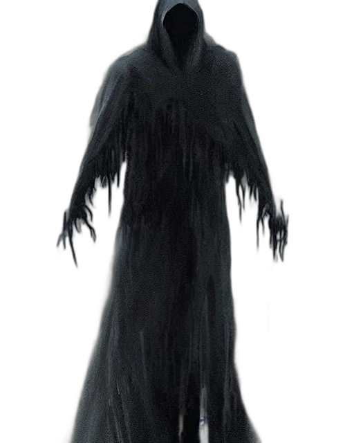 dress, jacket, creature, staff transparent PNG cut-out