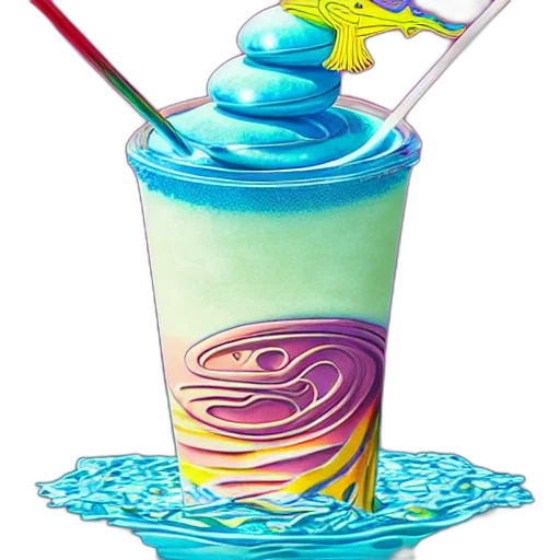 food, vaporwave, photorealistic, watercolor transparent PNG cut-out