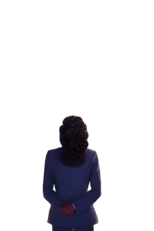 dress, staff, hair, crown transparent PNG cut-out