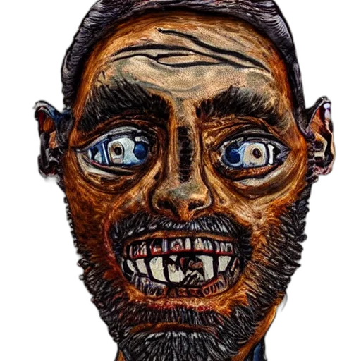 face, mask, creature, staff transparent PNG cut-out