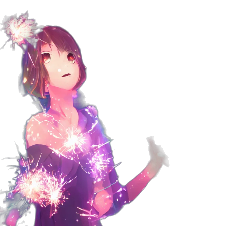staff, dress, flower, creature transparent PNG cut-out