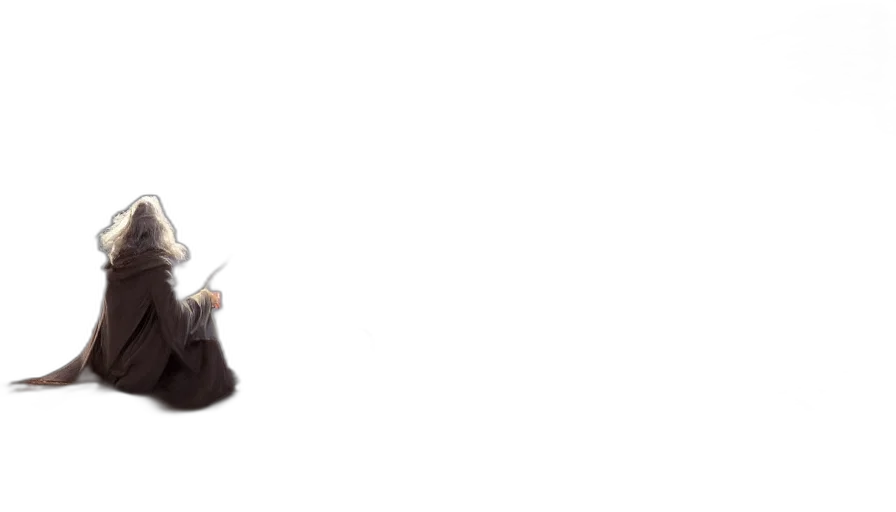 staff, hat, shoes, weapon transparent PNG cut-out