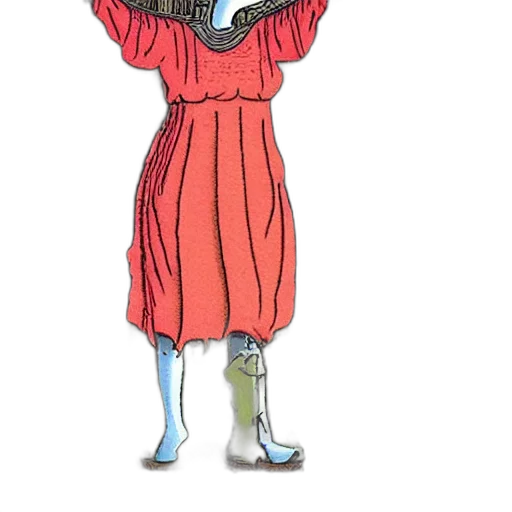 dress, staff, mask, robot transparent PNG cut-out