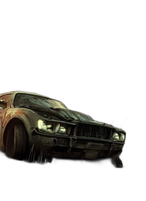 car, weapon, concept art, photorealistic transparent PNG cut-out