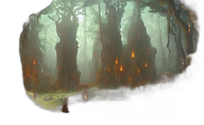 tree, mask, concept art, fantasy art transparent PNG cut-out