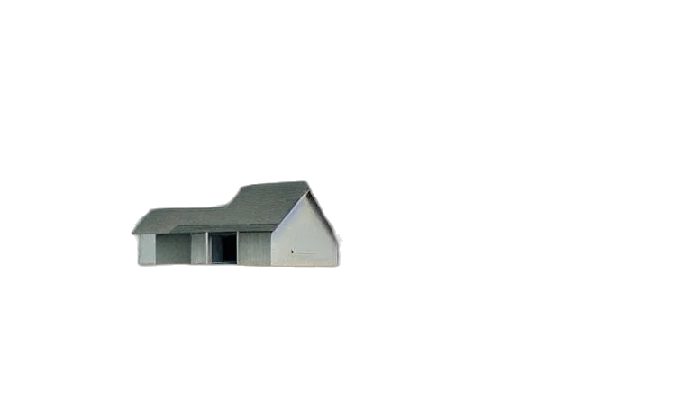 building, umbrella, furniture, 3d render transparent PNG cut-out