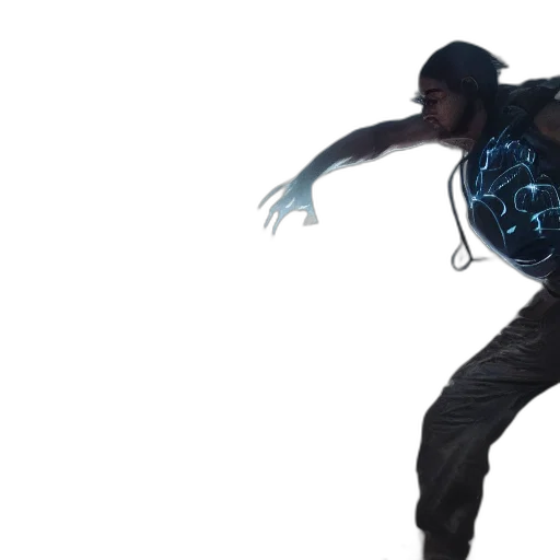 jacket, concept art, cyberpunk, 3d render transparent PNG cut-out