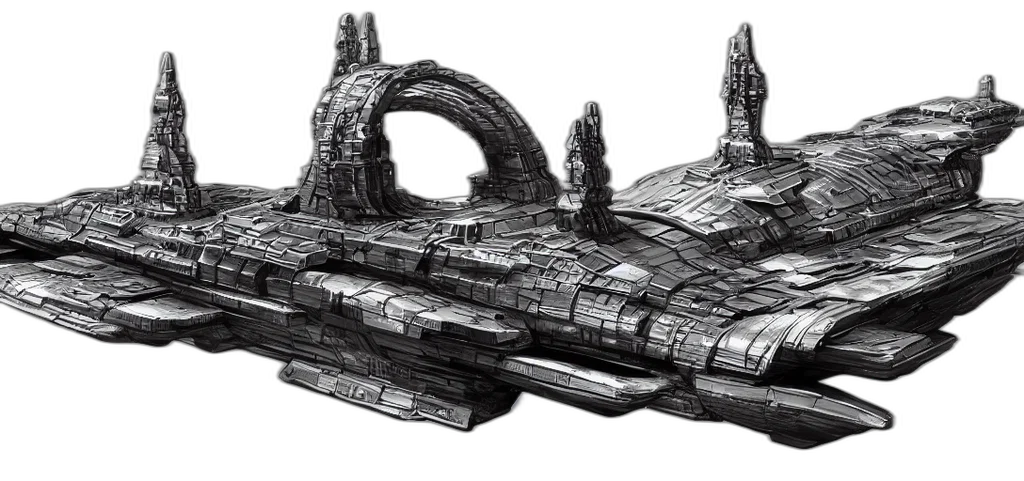 weapon, concept art, 3d render, outer space transparent PNG cut-out