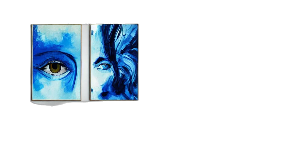face, photorealistic, concept art, vaporwave transparent PNG cut-out