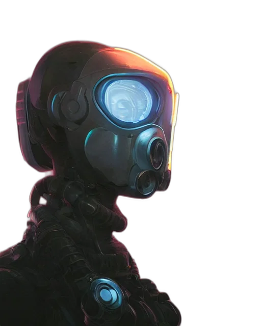 robot, mask, face, creature transparent PNG cut-out
