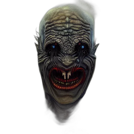 face, mask, creature, staff transparent PNG cut-out