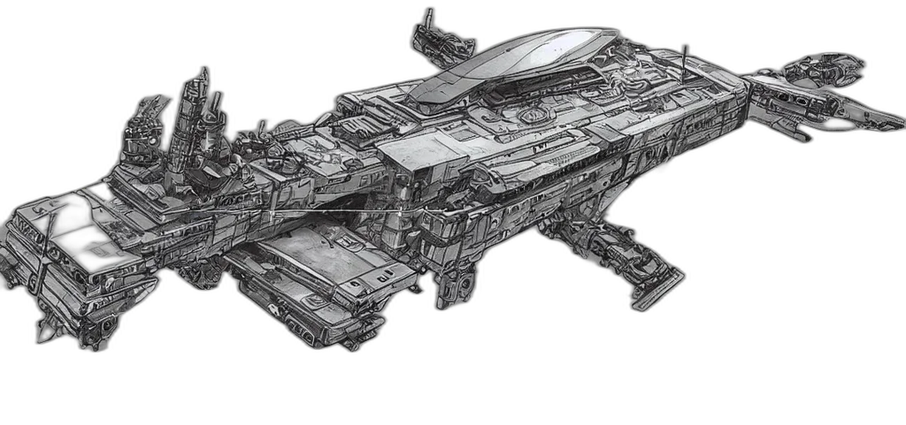 car, weapon, concept art, 3d render transparent PNG cut-out