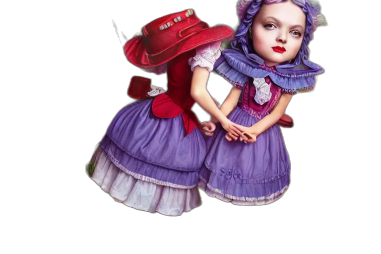 dress, robot, hat, concept art transparent PNG cut-out