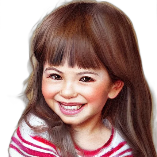 face, hair, photorealistic, oil painting transparent PNG cut-out
