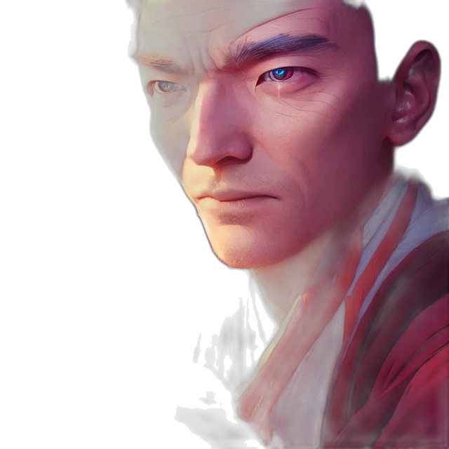face, robot, dragon, staff transparent PNG cut-out