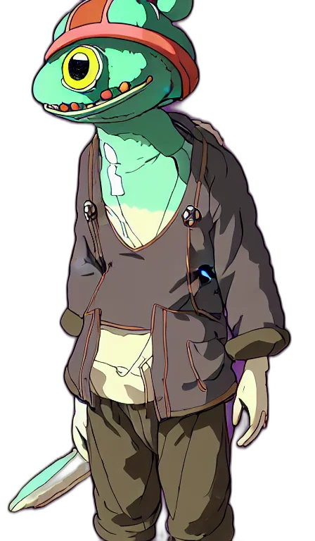 jacket, staff, hat, mask transparent PNG cut-out