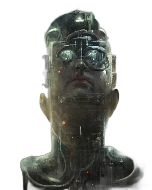 robot, face, mask, creature transparent PNG cut-out