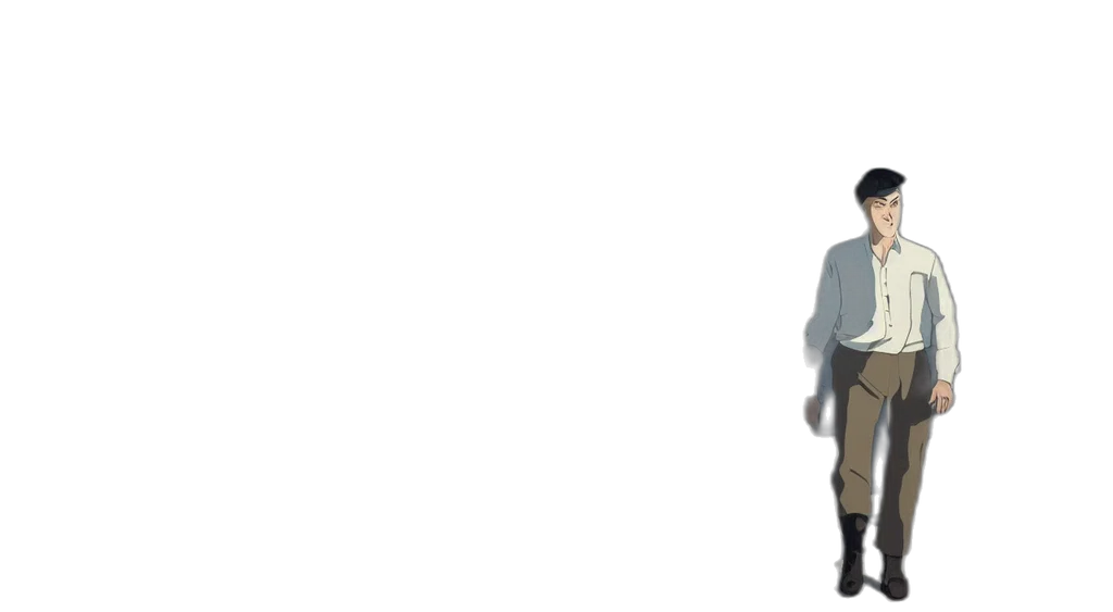 staff, hat, jacket, 3d render transparent PNG cut-out